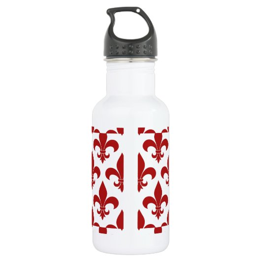 French Fleur de lis Pattern Classic Waterfles (Achterkant)