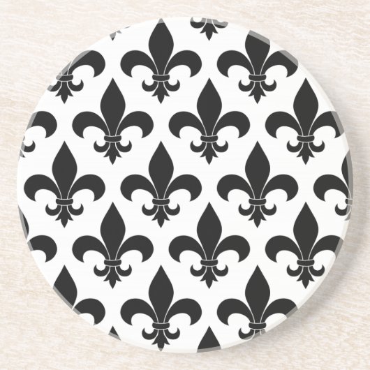 French Fleur de lis Pattern Classic Zandsteen Onderzetter (Voorkant)