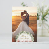 french floral garden chateau wedding bedankkaart (Staand voorkant)