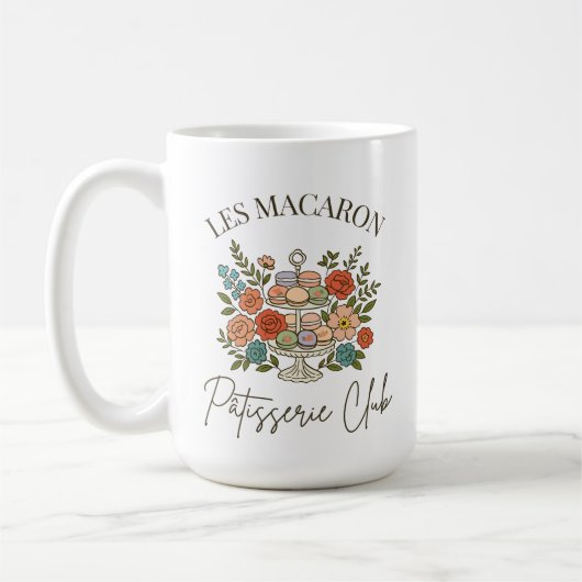 French Florals & Macarons Mug Koffiemok (Links)