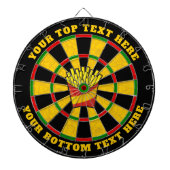 French Fries Dartboard met aangepaste tekst Dartbord (Voorkant)