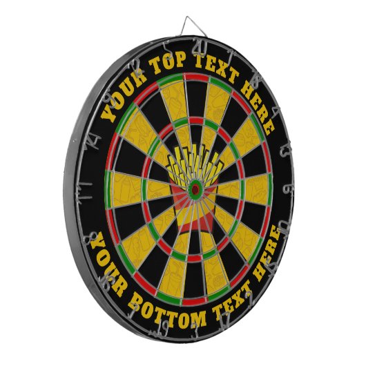 French Fries Dartboard met aangepaste tekst Dartbord (Voorkant Links)
