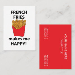 French Fries Fastfood Restaurant Frieten Visitekaartje