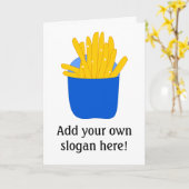 French Fries grafisch -  Kaart (Gele Bloem)