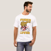 French Fries Lover Men White T-shirt (Voorkant volledig)