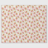 French Fries Retro Valentijns Cadeaupapier (Vlak)