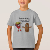 French Fries Telling Raw Potato Dress-up Kid Funny T-shirt (Voorkant)