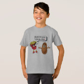 French Fries Telling Raw Potato Dress-up Kid Funny T-shirt (Voorkant volledig)