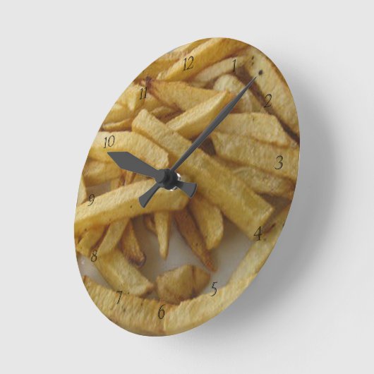 French Fries Wall Clock Ronde Klok (Hoek)