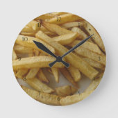 French Fries Wall Clock Ronde Klok (Voorkant)