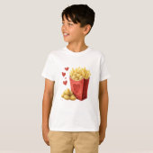 French fry carton with heart-shaped potatoes t-shirt (Voorkant volledig)