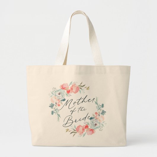 French Garden Floral Wreath Mother of the Bride Grote Tote Bag (Voorkant)