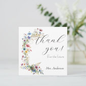 French Garden Party bloem Bedankkaart (Staand voorkant)