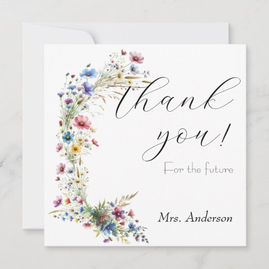 French Garden Party bloem Bedankkaart