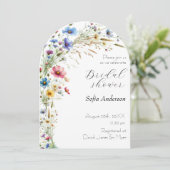 French Garden Party bloem lavendel Uitnodiging (Staand voorkant)