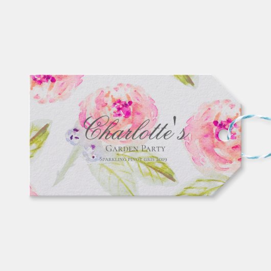 French Garden Party Bridal Shower Cadeaulabel (Voorkant (Horizontaal))