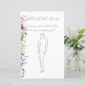 French Garden Party flower bridal shower game (Staand voorkant)