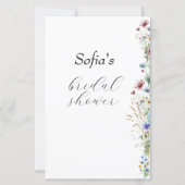 French Garden Party flower bridal shower game (Achterkant)