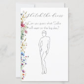 French Garden Party flower bridal shower game (Voorkant)