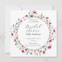 French Garden Party flower Invitation Kaart