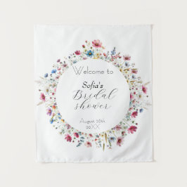 French Garden Party flower Invitation Wandkleed