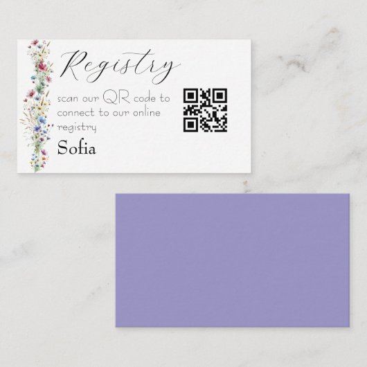 French Garden Party flower name Informatiekaartje (Voorkant / Achterkant)