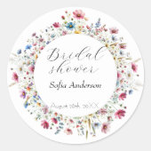 French Garden Party flower Ronde Sticker (Voorkant)