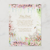 French Garden Wedding Accommodation Enclosure Card Informatiekaartje (Voorkant)