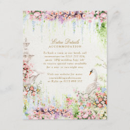 French Garden Wedding Accommodation Enclosure Card Informatiekaartje