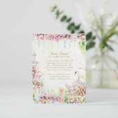 French Garden Wedding Accommodation Enclosure Card Informatiekaartje (Staand voorkant)