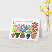 French Greeting Grandouders Day Card Kaart (Gele Bloem)