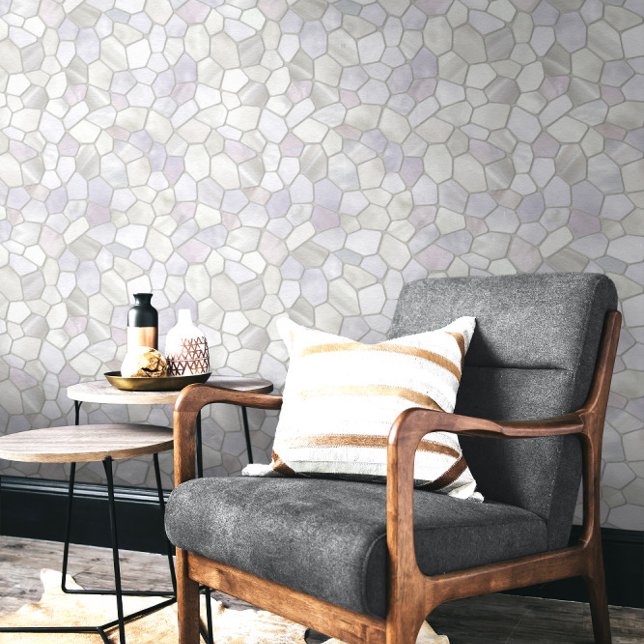 French Grey Pearl Mosaic Behang (Creator heeft geüpload)