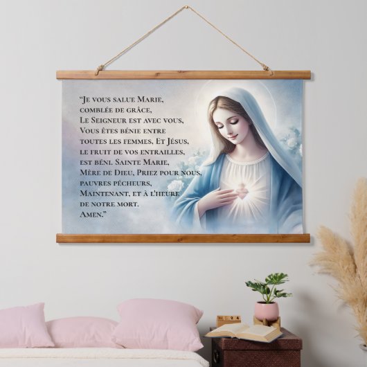 French Hail Mary Hangend Wandkleed (Slaapkamer)