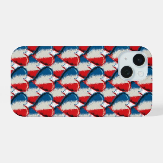 French Hearts 2 iPhone 15 Case (Achterkant horizontaal)