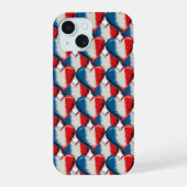 French Hearts 2 iPhone 15 Case (Achterkant)
