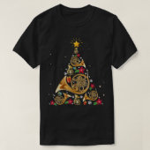 French Horn Christmas Tree T-shirt (Design voorkant)