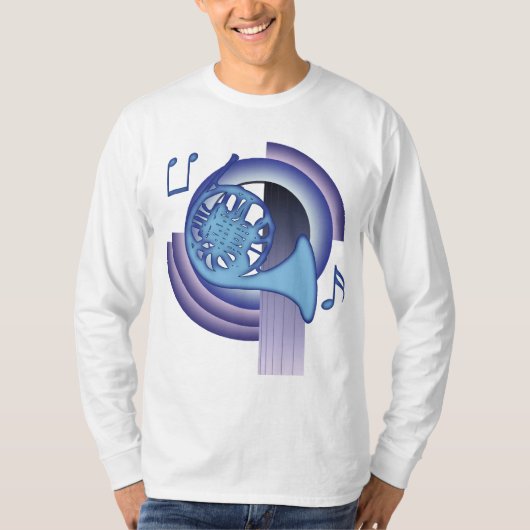French Horn Deco2 T-shirt (Voorkant)