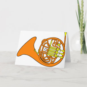 French Horn Greeting Cards Kaart