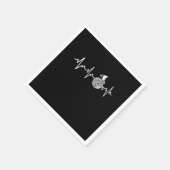 French Horn Heartbeat Hornist Gift Idea Servet (Hoek)