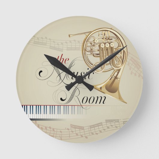 French Horn Music Room Ronde Klok (Voorkant)