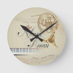 French Horn Music Room Ronde Klok