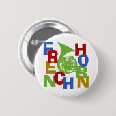 French Horn Scramble Ronde Button 5,7 Cm (Voorkant /achterkant)