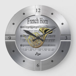 French Horn ~Sheet Music ~ Brushed Silver Color ~ Grote Klok