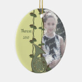 French Horn Woodland Foto Keramisch Ornament (Rechts)