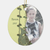 French Horn Woodland Foto Keramisch Ornament (Links)