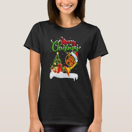 French Horn  Xmas Decorations French Horn Christma T-shirt (Voorkant)