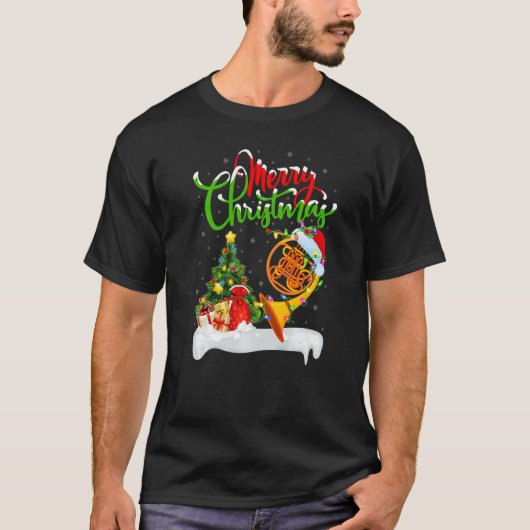 French Horn  Xmas Decorations French Horn Christma T-shirt (Voorkant)