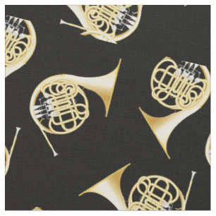 French Horns Muzikant Kamer Decor Stof
