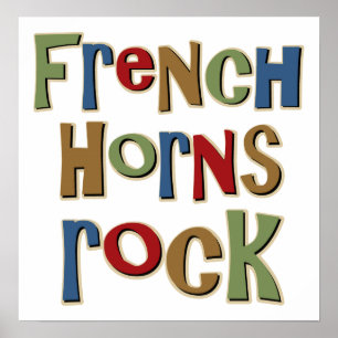 French Horns Rock Poster