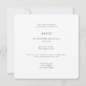 French Hummingbird Baptism Invitation Kaart (Achterkant)
